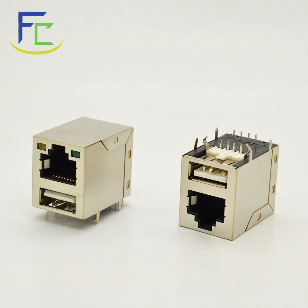 RJ45+USB 2.0帶燈不帶彈片