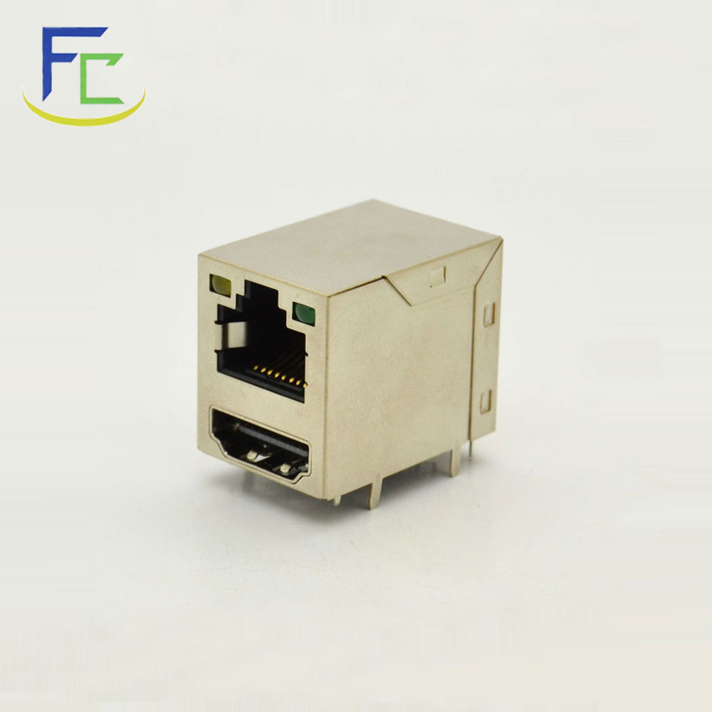 RP001-1 RJ45+HDMI無彈帶燈DIP