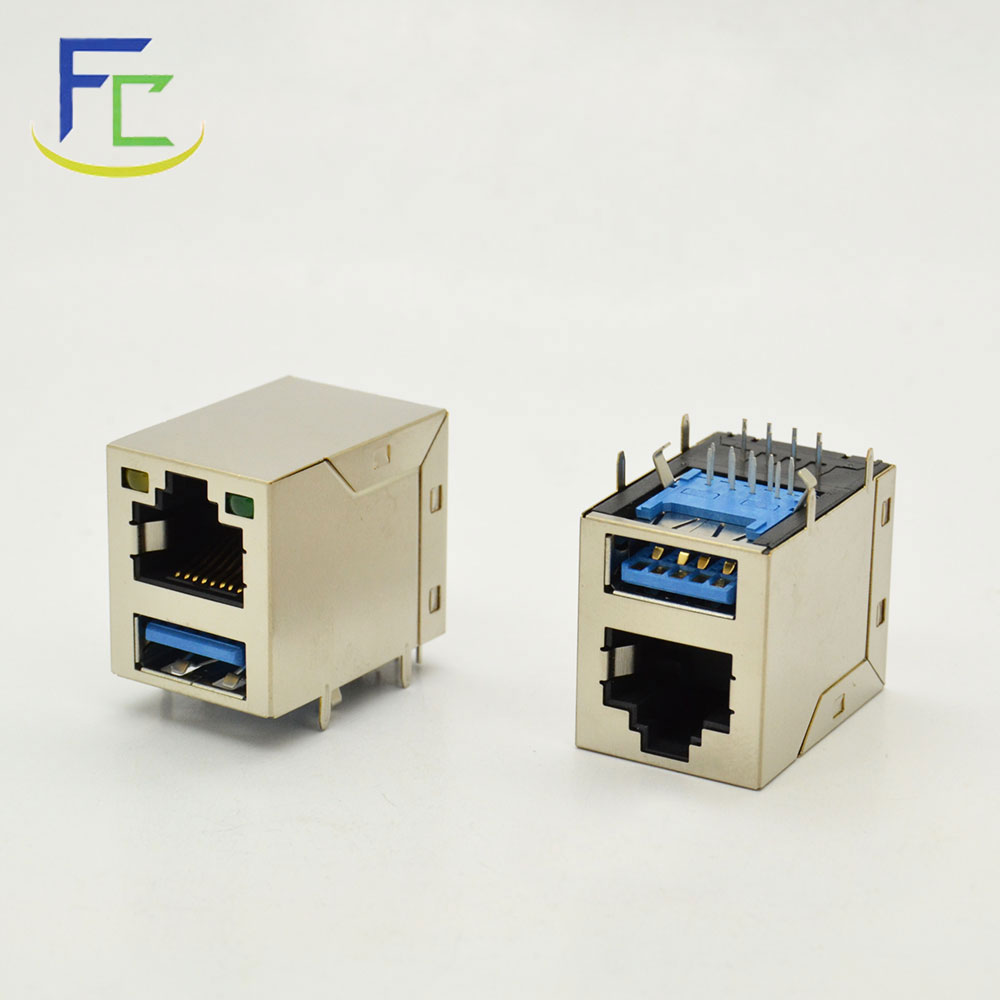 RJ45+USB3.0 帶燈不帶彈片