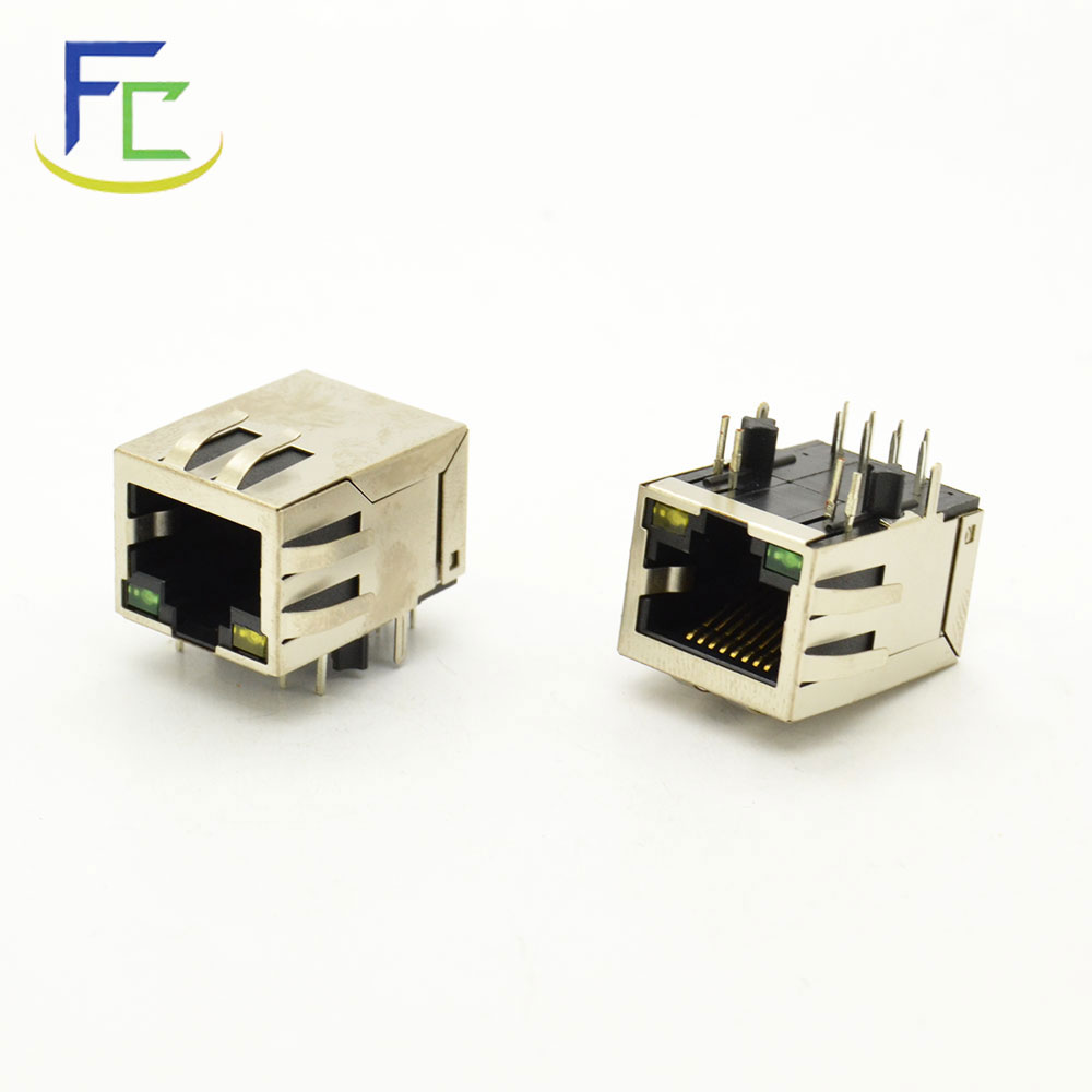 RJ45 1×1帶燈帶濾波