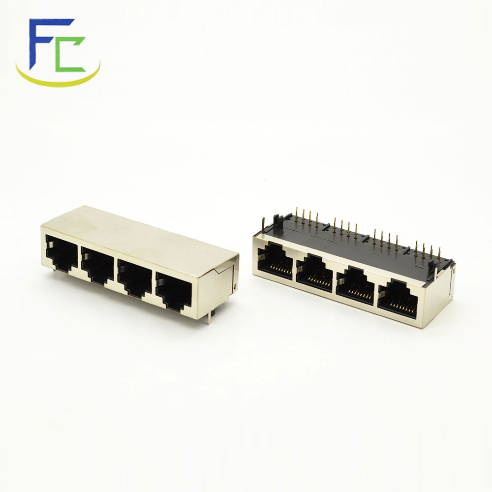 RJ45 1×4帶屏蔽不帶燈